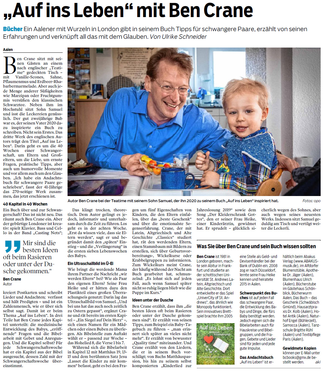 Auf ins Leben mit Ben Crane Auf ins Leben mit Ben Crane